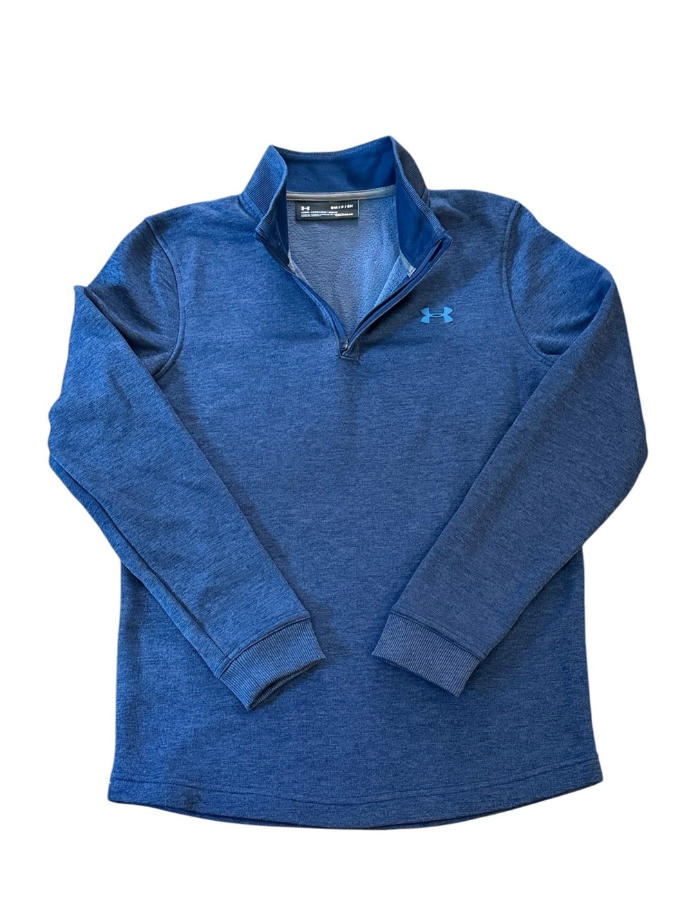 Under Armour ColdGear 1/4 Zip Pullover Blue Loose Fit Men’s Small